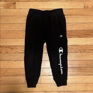 Champion Kids Black Sweatpants with Logo